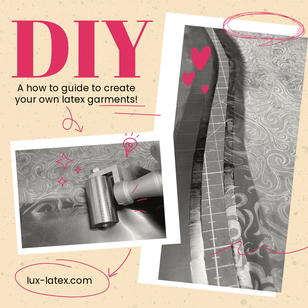 DIY latex garment making guide with pattern pieces and materials for beginners