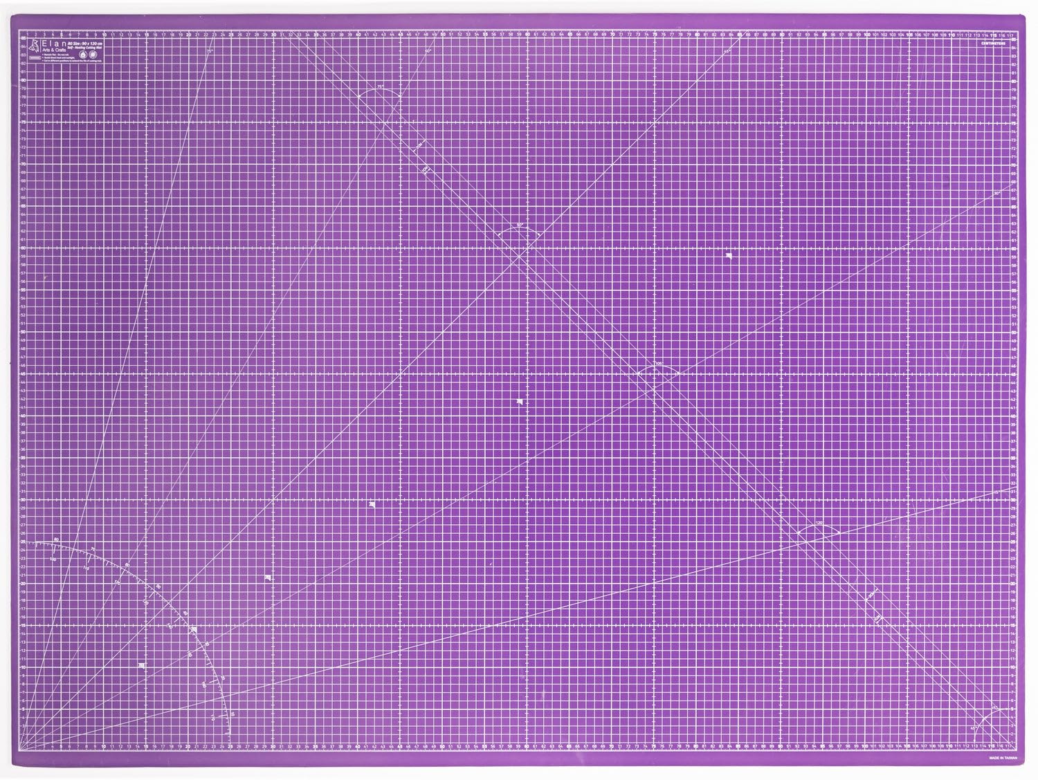 Elan A0 Cutting Mat pink and purple self-healing 5-ply PVC craft board 120x90 cm