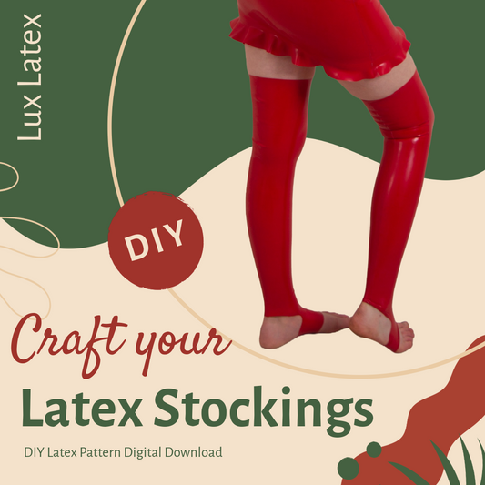 DIY latex stockings digital pattern for crafting custom fitted stockings in various sizes